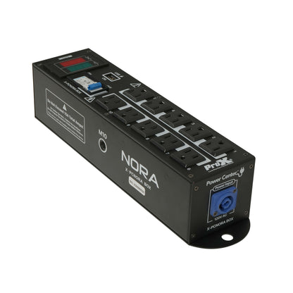 ProX X-PCNORABOX 10-Way PowerCON to Edison Power Distribution Box