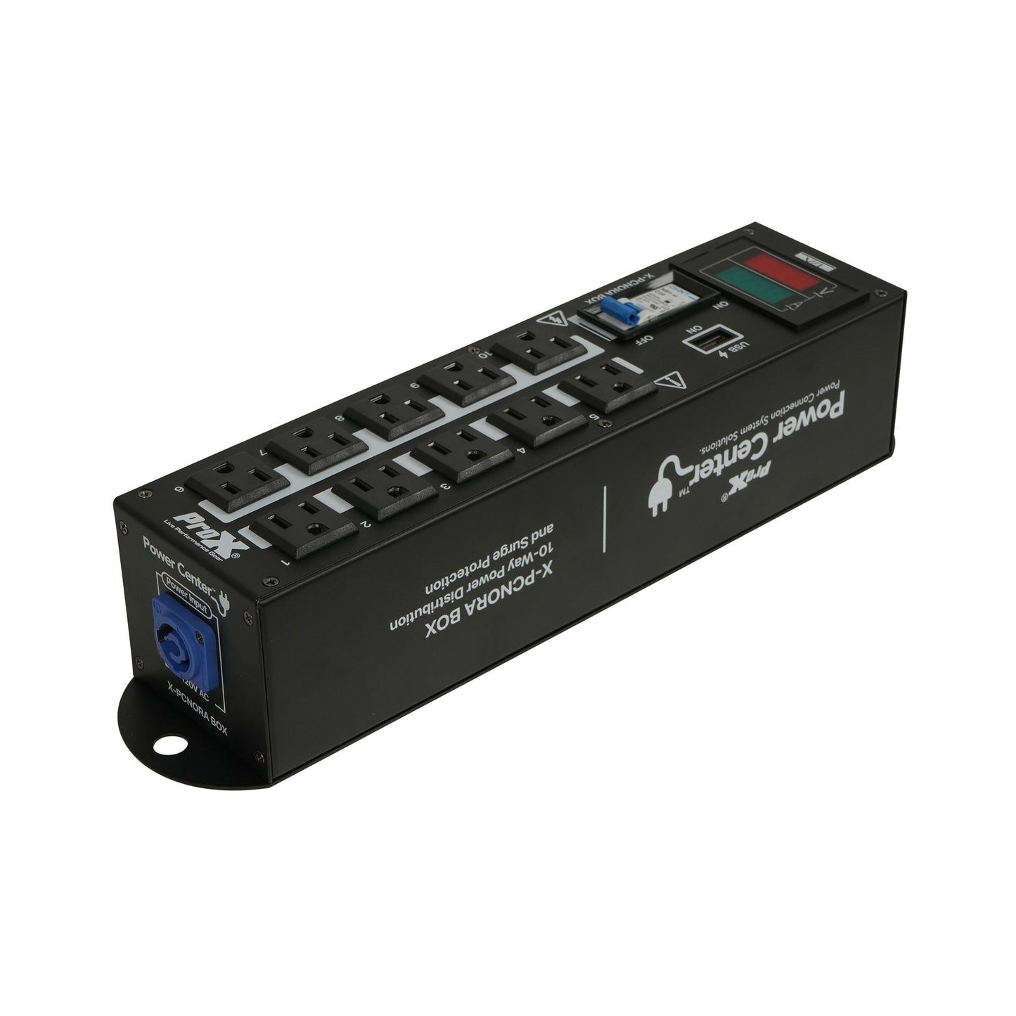 ProX X-PCNORABOX 10-Way PowerCON to Edison Power Distribution Box