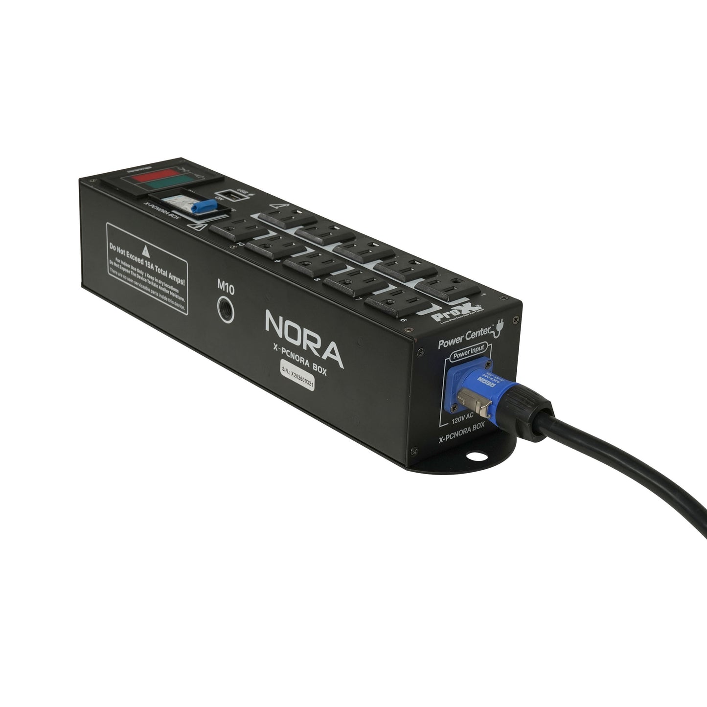 ProX X-PCNORABOX 10-Way PowerCON to Edison Power Distribution Box