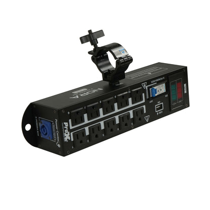 ProX X-PCNORABOX 10-Way PowerCON to Edison Power Distribution Box