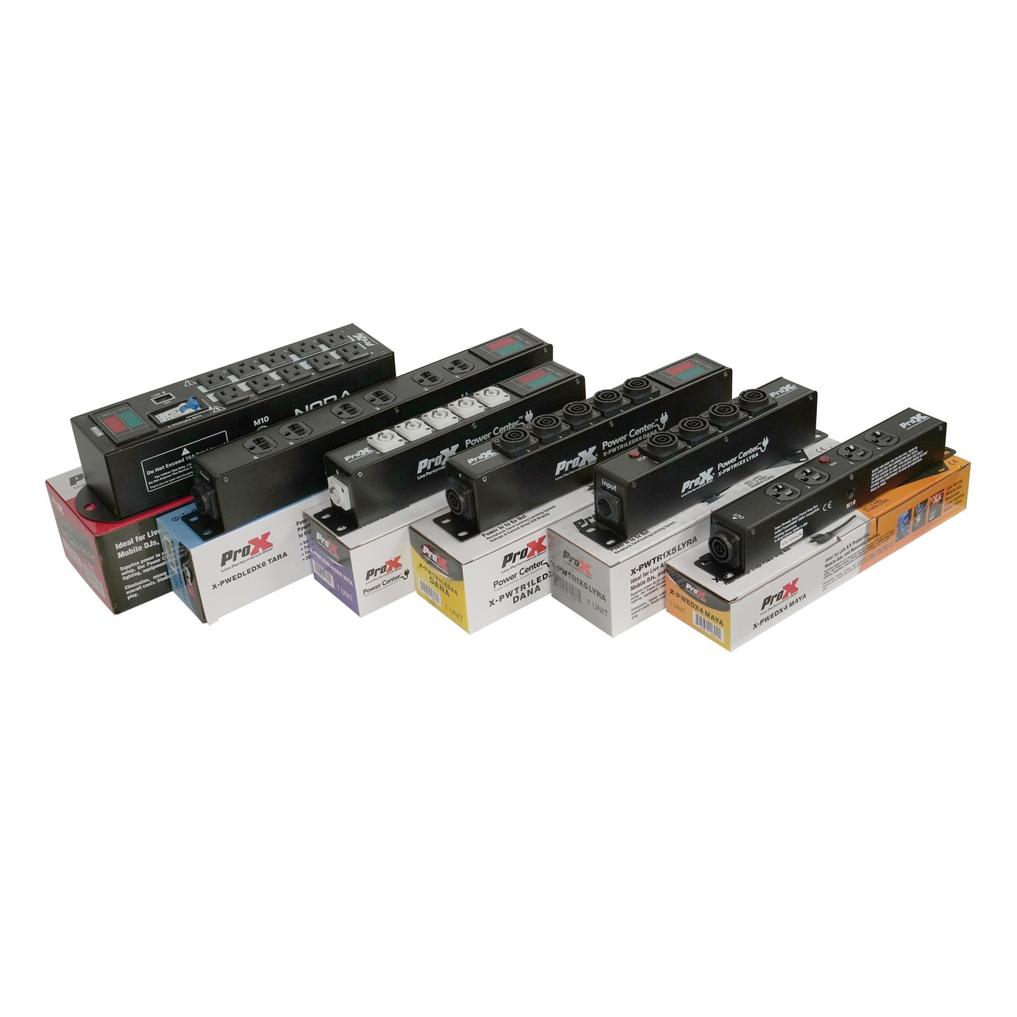 ProX X-PCNORABOX 10-Way PowerCON to Edison Power Distribution Box