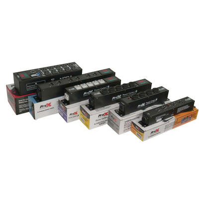 ProX X-PCNORABOX 10-Way PowerCON to Edison Power Distribution Box