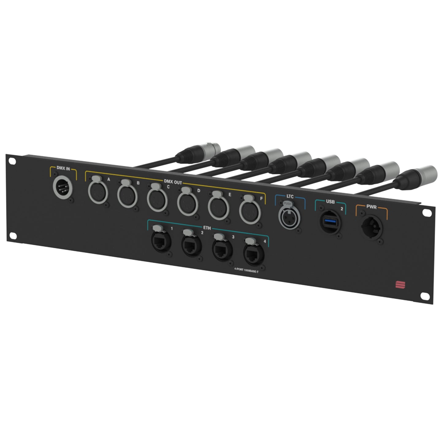ProX XSM-2UCSTL14 2U Rack Connection Panel for Stage and Tour