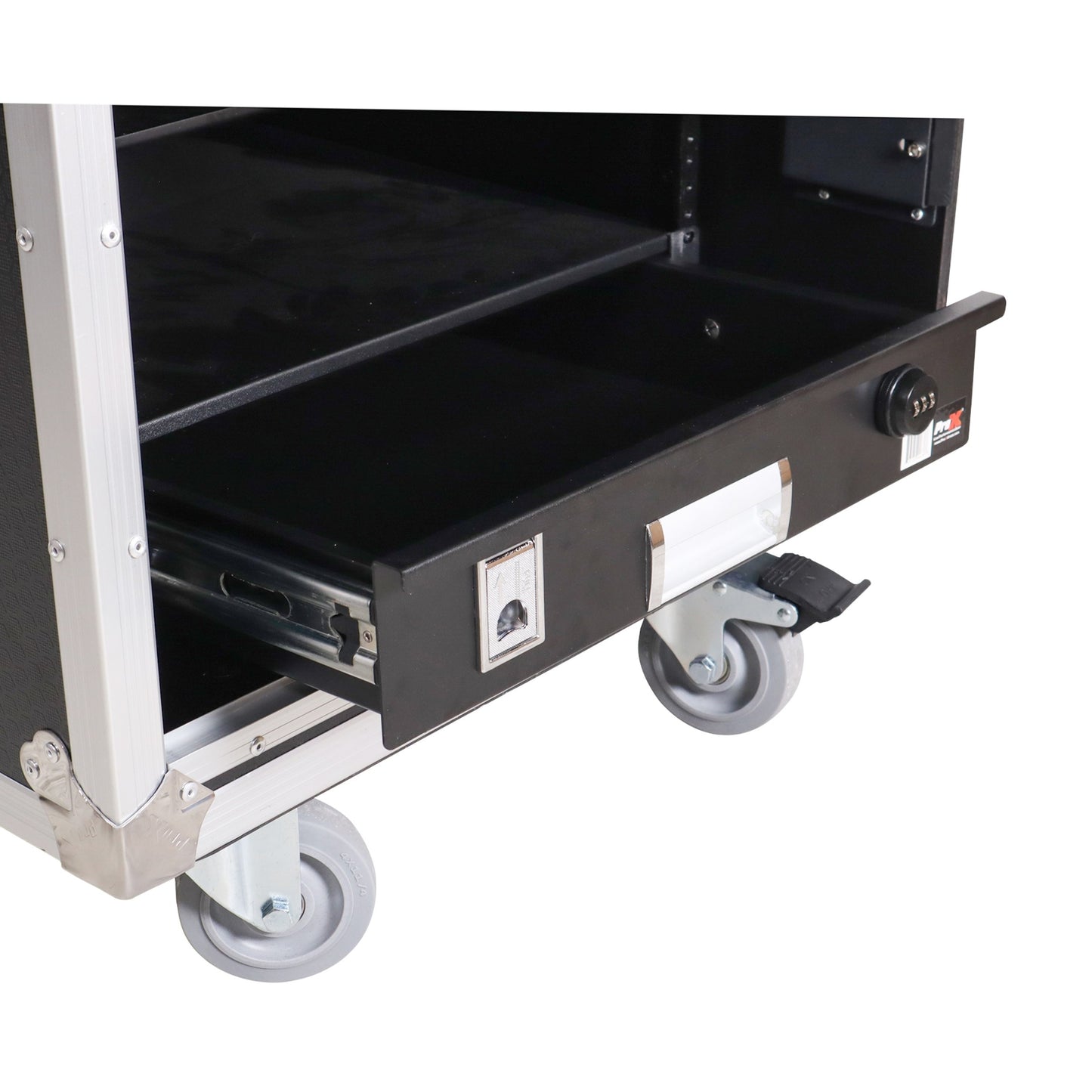 ProX Vertical Rack Shock Mount Case with Sliding Slam Doors | 12U | 24 in