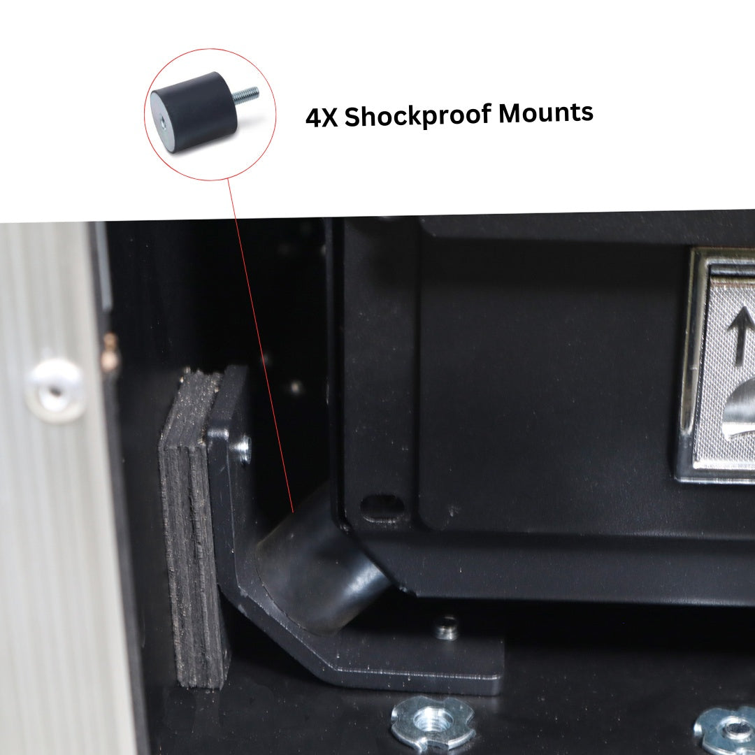 ProX Vertical Rack Shock Mount Case with Sliding Slam Doors | 12U | 24 in