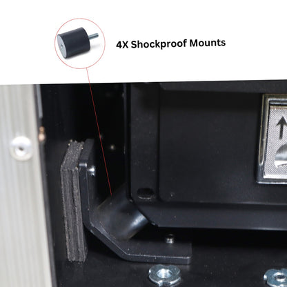 ProX Vertical Rack Shock Mount Case with Sliding Slam Doors | 12U | 24 in