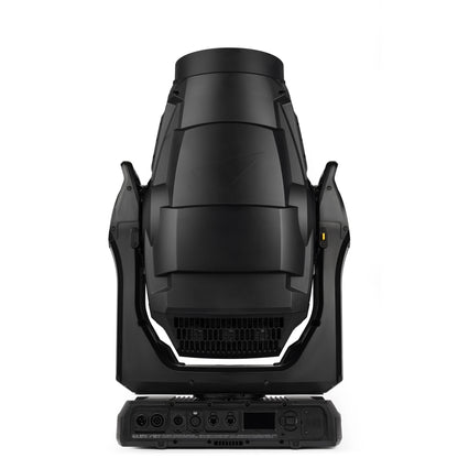 MAC Encore Two spot fixture rear elevation with head upright and base panel connectors visible, Martin Lighting