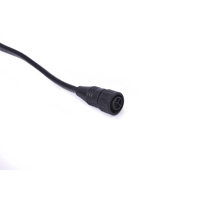VDO Sceptron XB hybrid power and data connector close-up showing sealed multi-pin pigtail, Martin Lighting