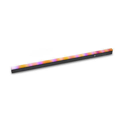 VDO Sceptron XB batten with diffuser showing amber and pink pixel blend, Martin Lighting