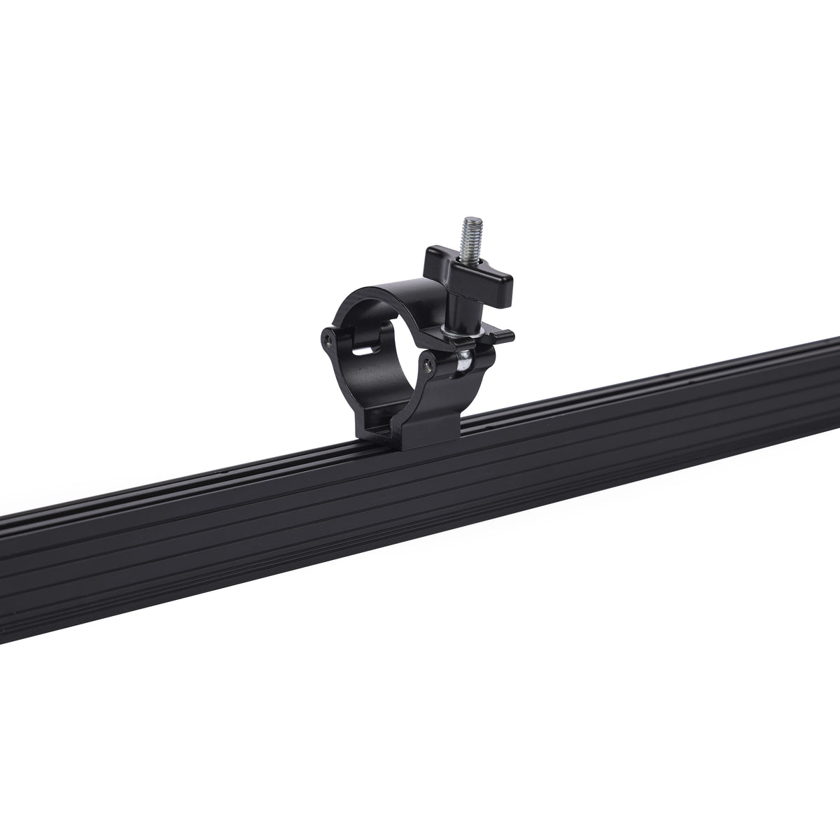 VDO Sceptron XB rear rail with truss half-coupler clamp installed, Martin Lighting