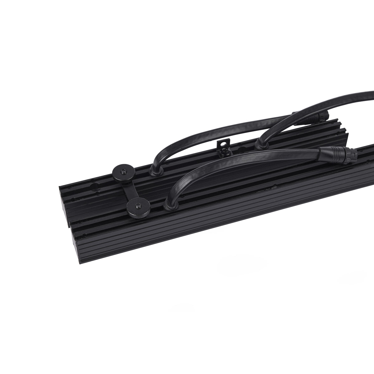 VDO Sceptron XB rear channel detail with thumbscrews, cable clip and hybrid connector tails, Martin Lighting