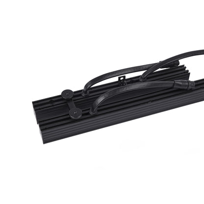 VDO Sceptron XB rear channel detail with thumbscrews, cable clip and hybrid connector tails, Martin Lighting