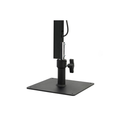 VDO Sceptron XB mounted vertically on a weighted square base plate with knob lock, Martin Lighting