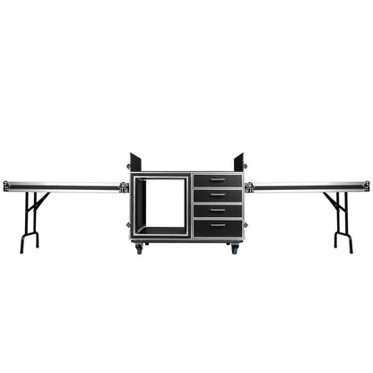 Gator GTOUR-MIXERXL-12U-4D2T 12U Mixer ATA Flight Case With Drawers