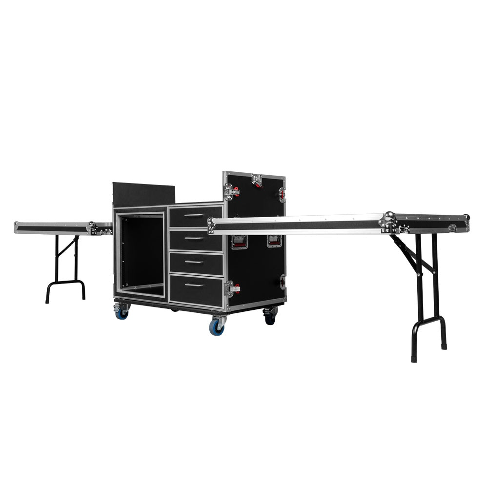 Gator GTOUR-MIXERXL-12U-4D2T 12U Mixer ATA Flight Case With Drawers