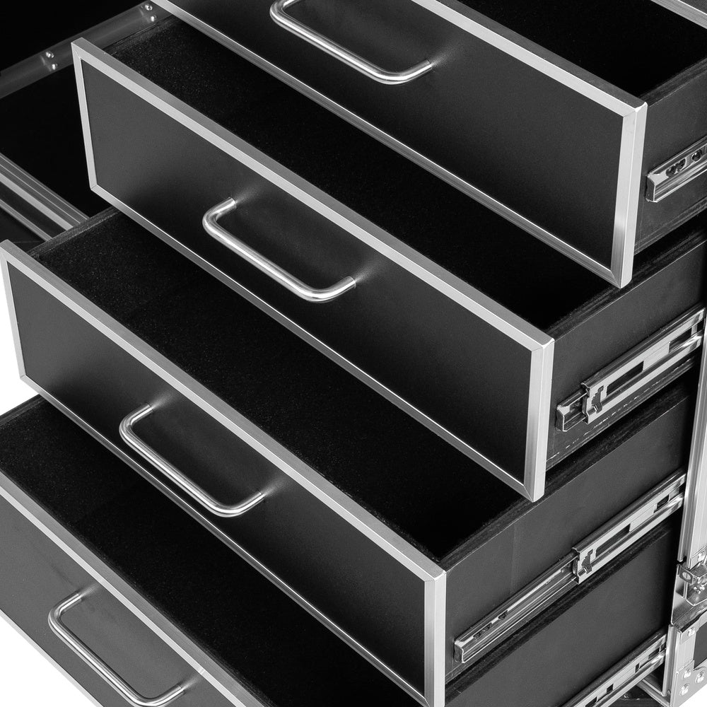 Gator GTOUR-MIXERXL-12U-4D2T 12U Mixer ATA Flight Case With Drawers