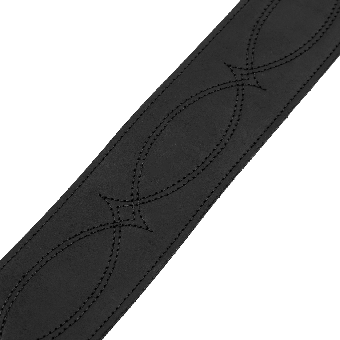 Levy's M317SEL-BLK Black Crocodile Leather Guitar Strap