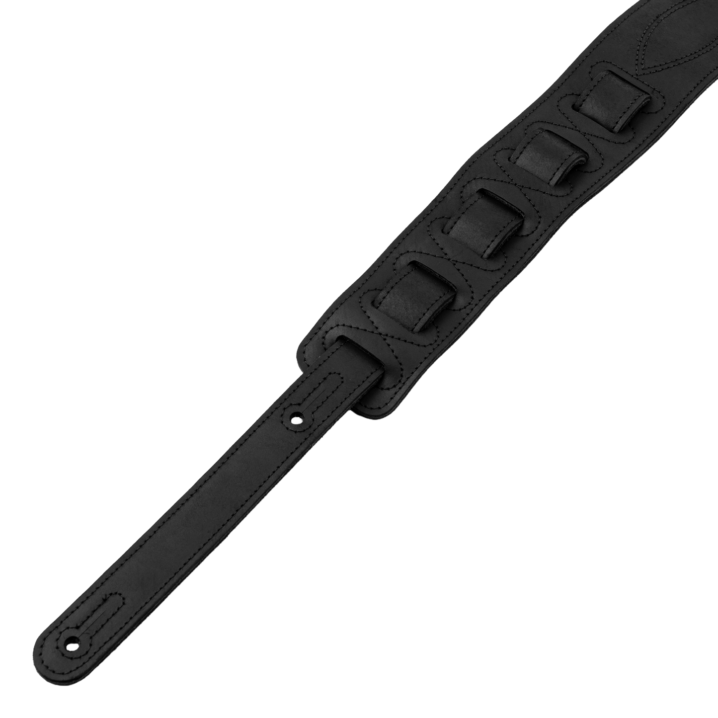 Levy's M317SEL-BLK Black Crocodile Leather Guitar Strap