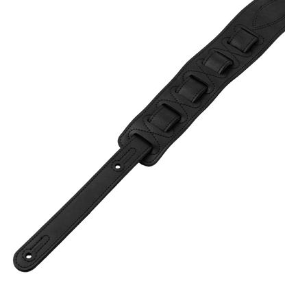Levy's M317SEL-BLK Black Crocodile Leather Guitar Strap
