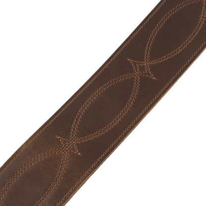 Gator M317SEL-BRN Levy's Whiskey Crocodile Leather Guitar Strap