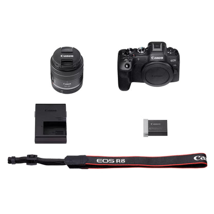 Canon EOS R8 24.2MP Full-Frame Mirrorless Camera Lens Kit