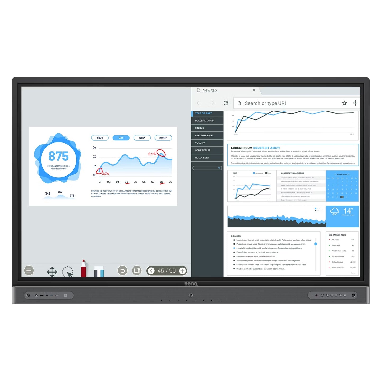 BENQ RP8605 86" 4K Ultra HD Interactive LCD Display | Anti-Glare