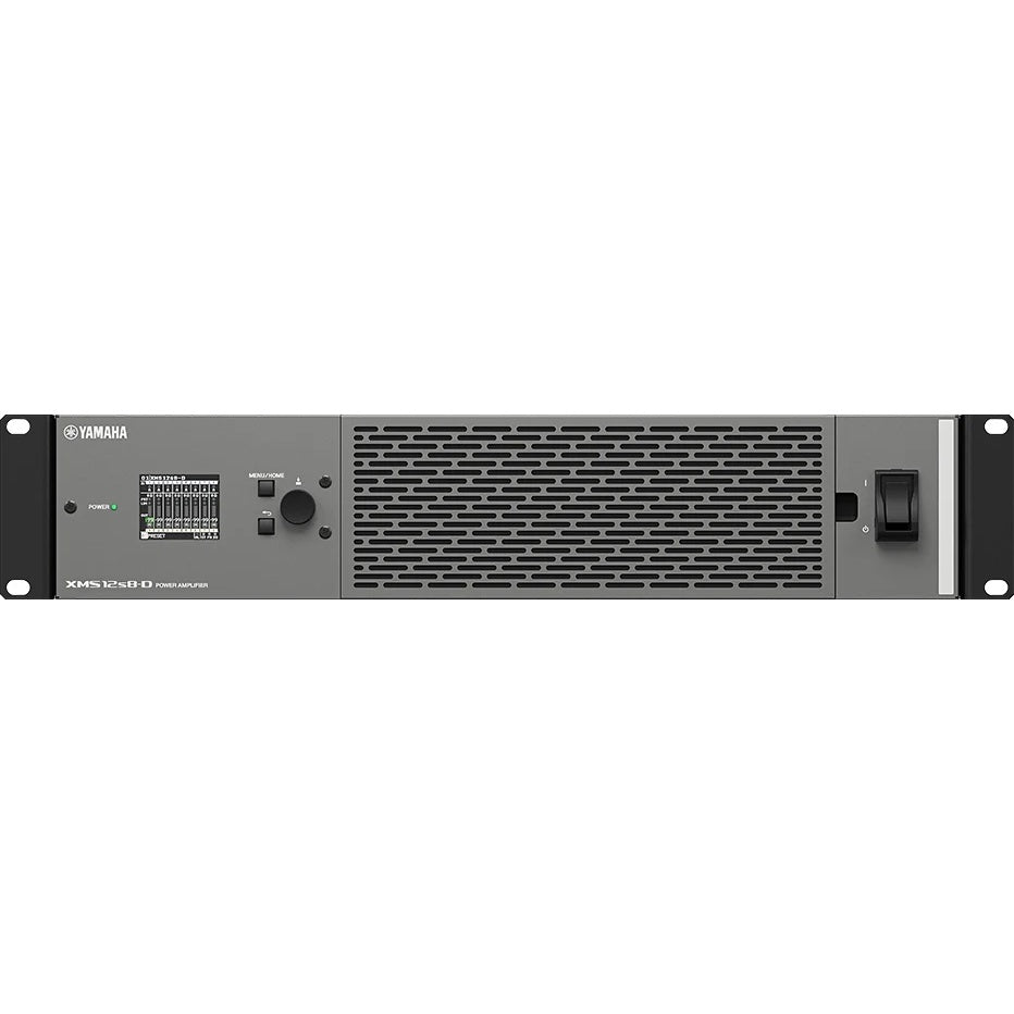 Yamaha XMS Series Power Amplifier 2U Class D With Hi-Z/Lo-Z | 8-Channel | Dante