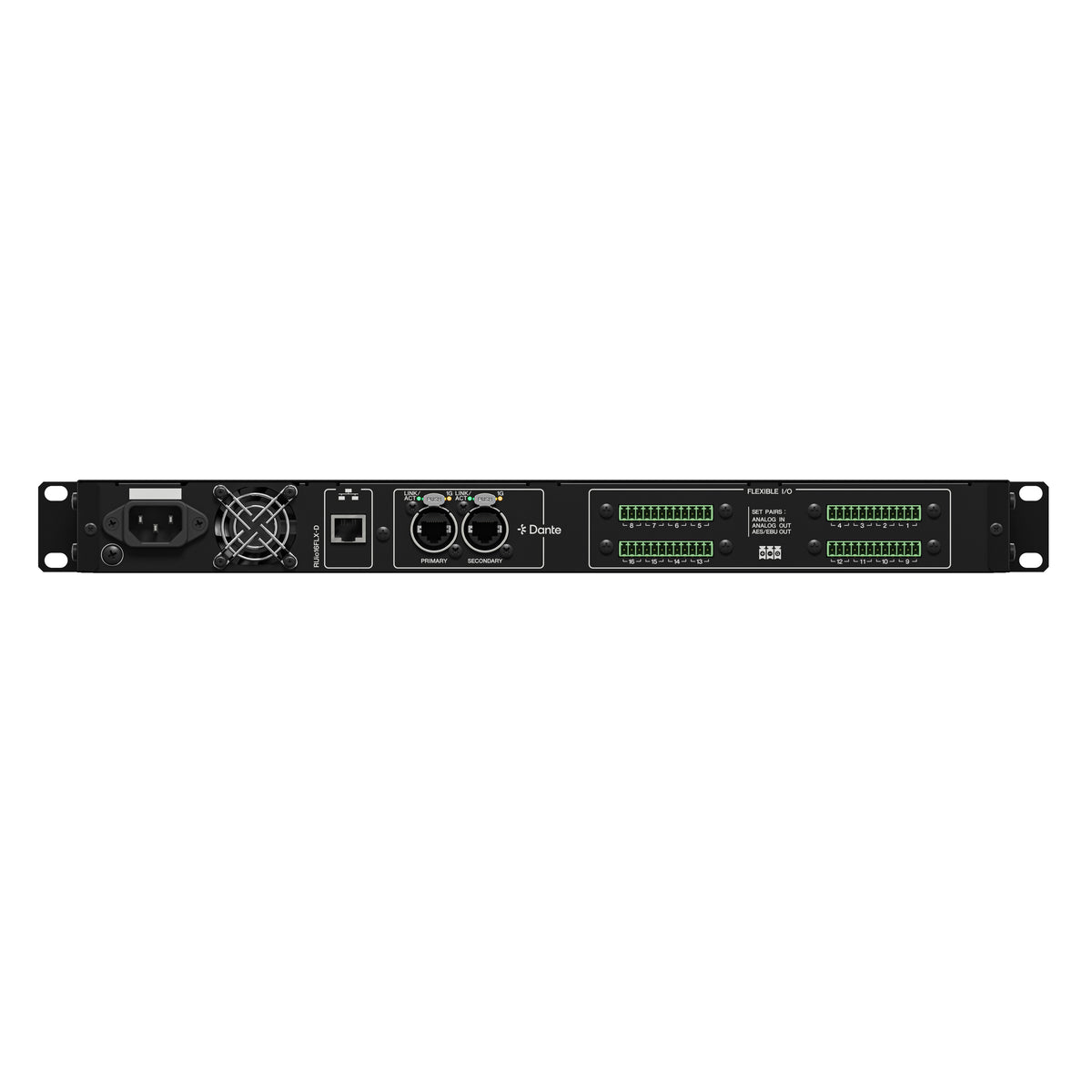 Yamaha RUio16FLX-D Dante I/O Rack With Phoenix Connectors