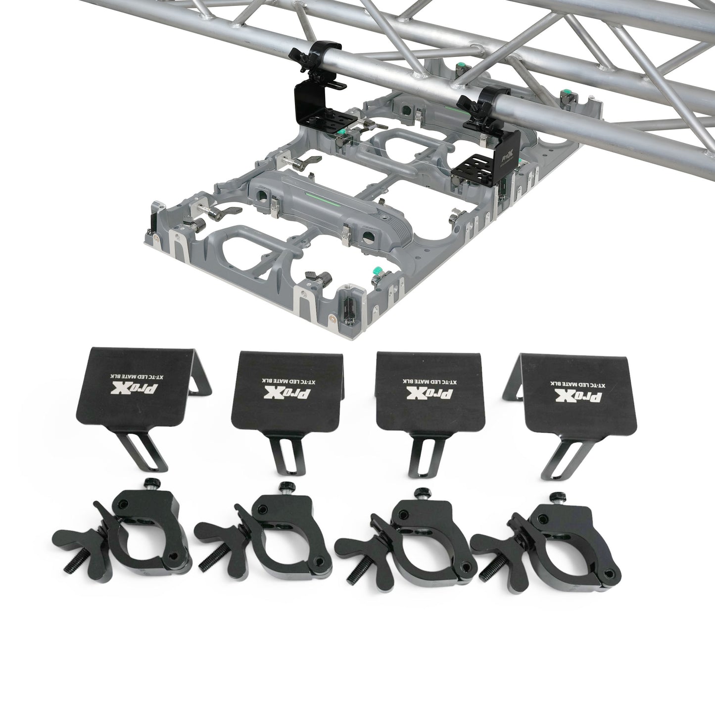 ProX XT-TCLEDMATEBLKX4 LED Panel to 2" Truss Pipe Mount Bracket Set of 4