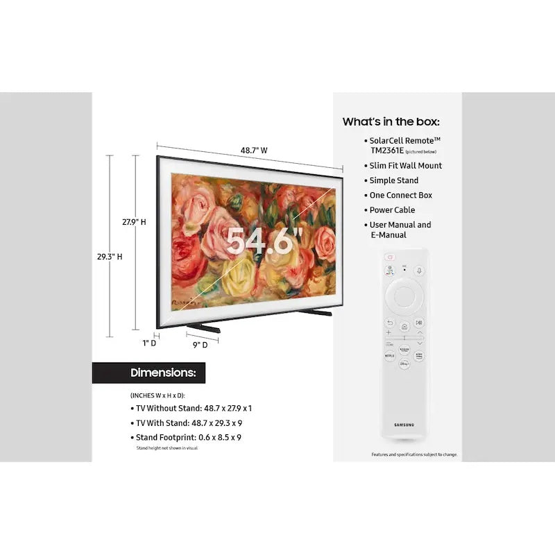 Samsung QN55LS03HEFXZA 55" 4K QLED Display With Art Mode