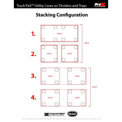 ProX TruckPax Utility Case ATA Road Case With Casters and Dividers | 24"x30"x36"