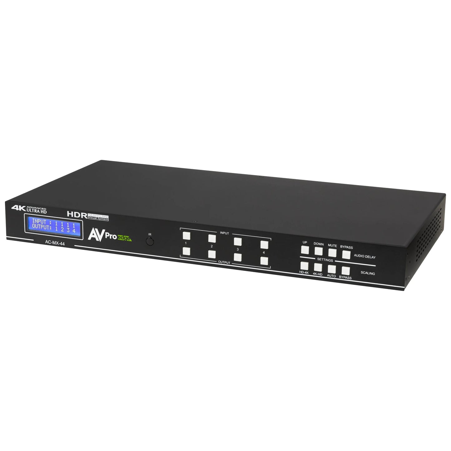 AVPro Edge AC-MX-44 18Gbps 4x4 HDMI Matrix With Audio Delay