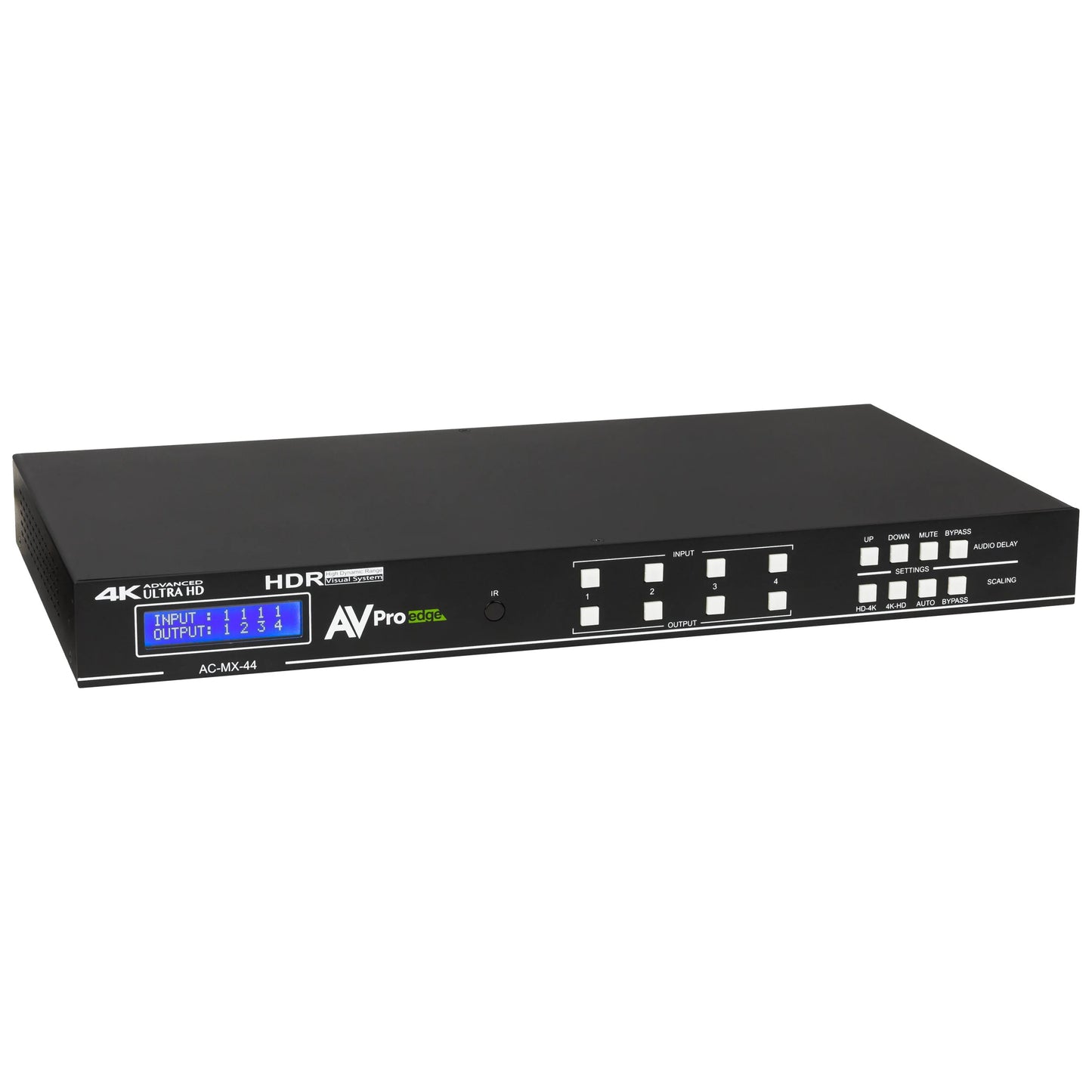 AVPro Edge AC-MX-44 18Gbps 4x4 HDMI Matrix With Audio Delay