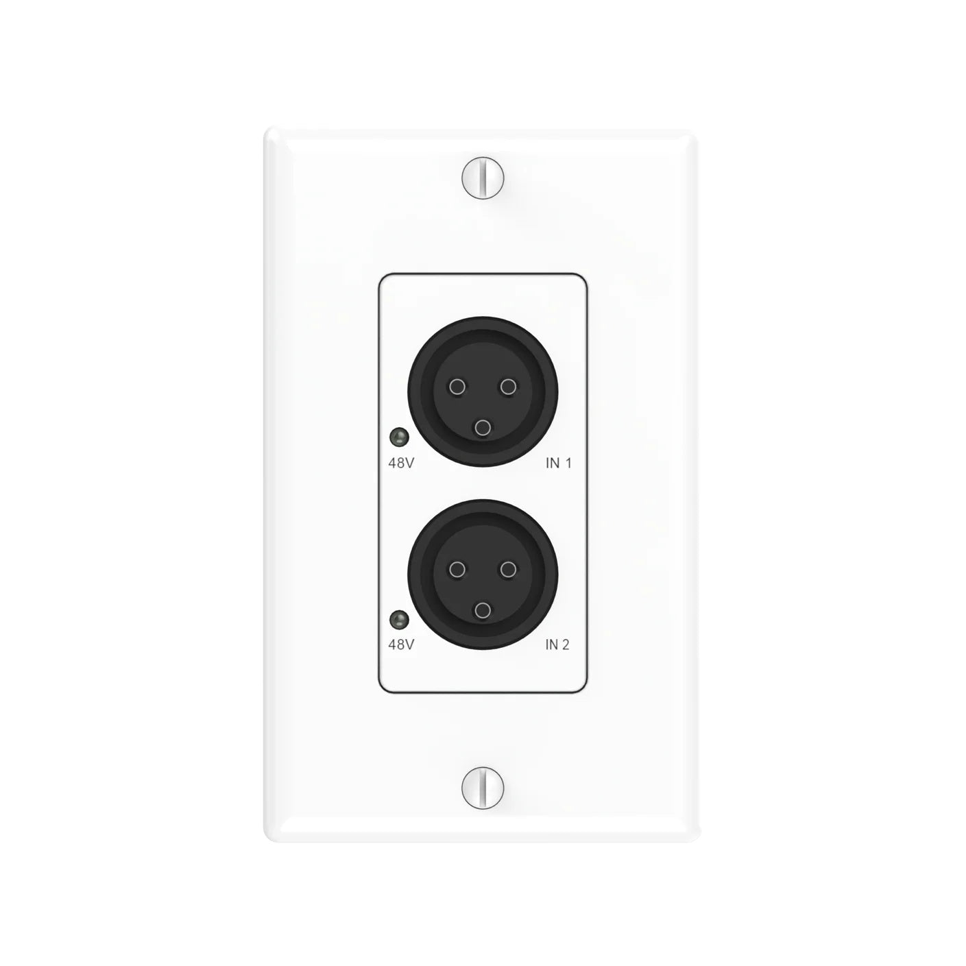 Turtle AV Dante XLR Input Wall Plate US 1-Gang Decora | White