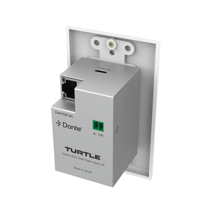 Turtle AV Dante XLR Input Wall Plate US 1-Gang Decora | White