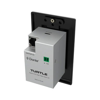 Turtle AV Dante XLR Input Wall Plate US 1-Gang Decora | Black