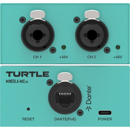 Turtle AV TAV-MINEOLAMICRO Dual XLR Dante Mic Preamp Converter