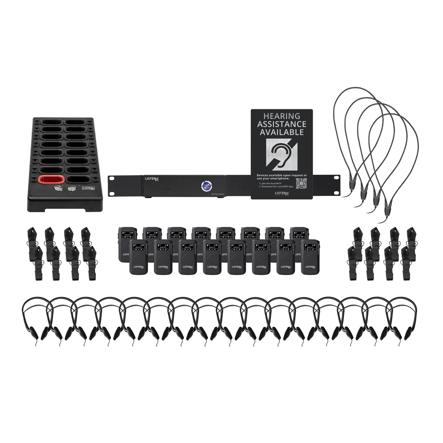 Listen Technologies ListenWIFI System Wi-Fi Audio Streaming | 16 | Dante | NEW