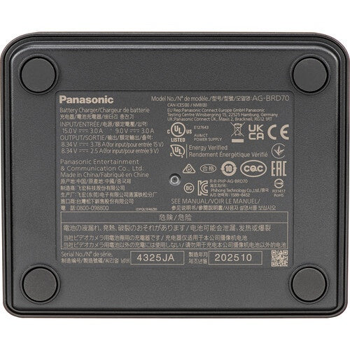Panasonic AG-BRD70P Dual Bay VBR Series Battery Charger