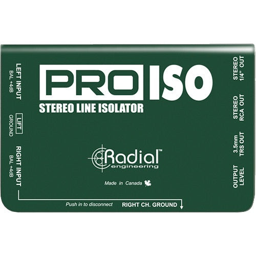 Radial R800 1150 00 Pro-Iso Balanced to Unbalanced Passive Converter