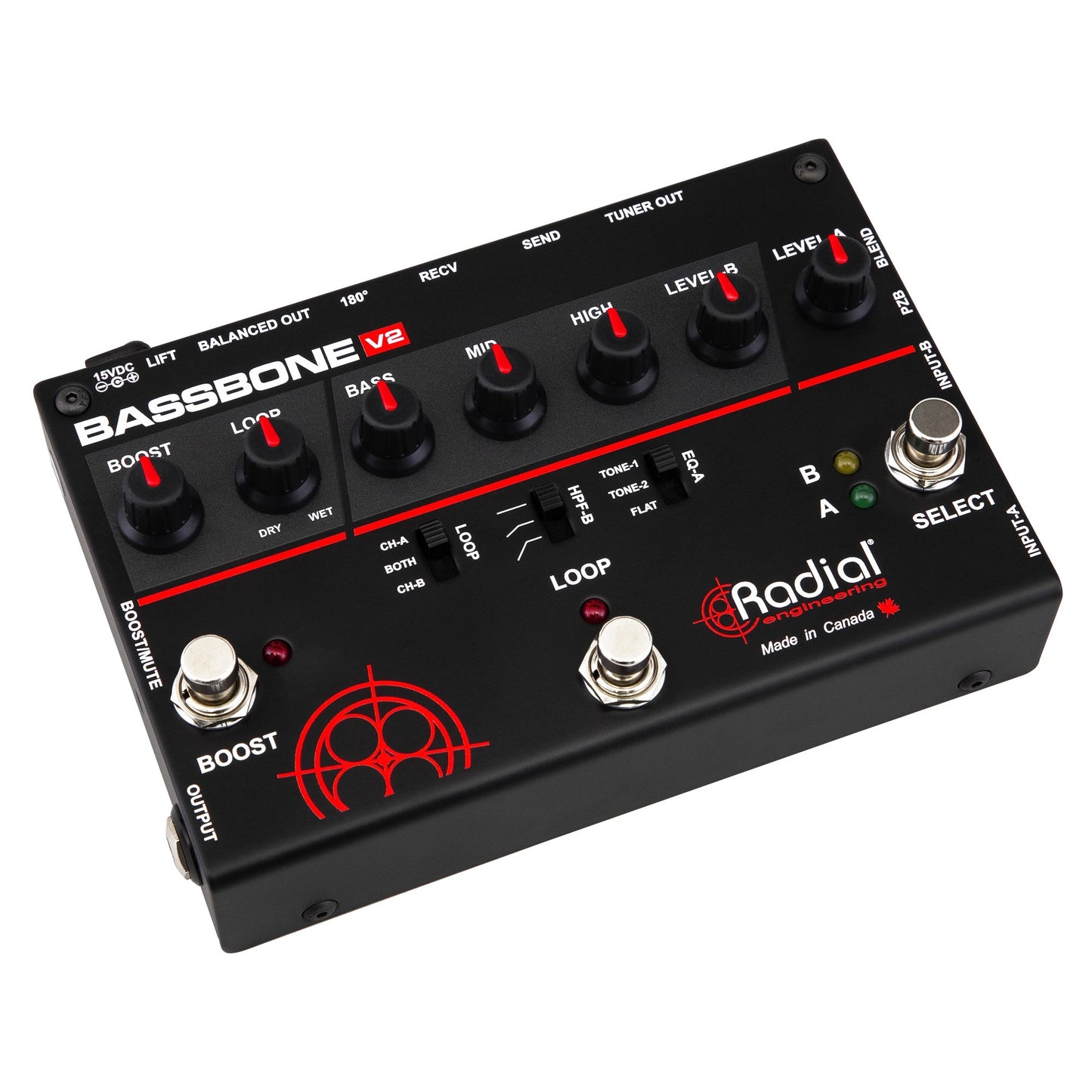 Radial R800 7071 00 Bassbone V2 Bass Preamp and DI Box