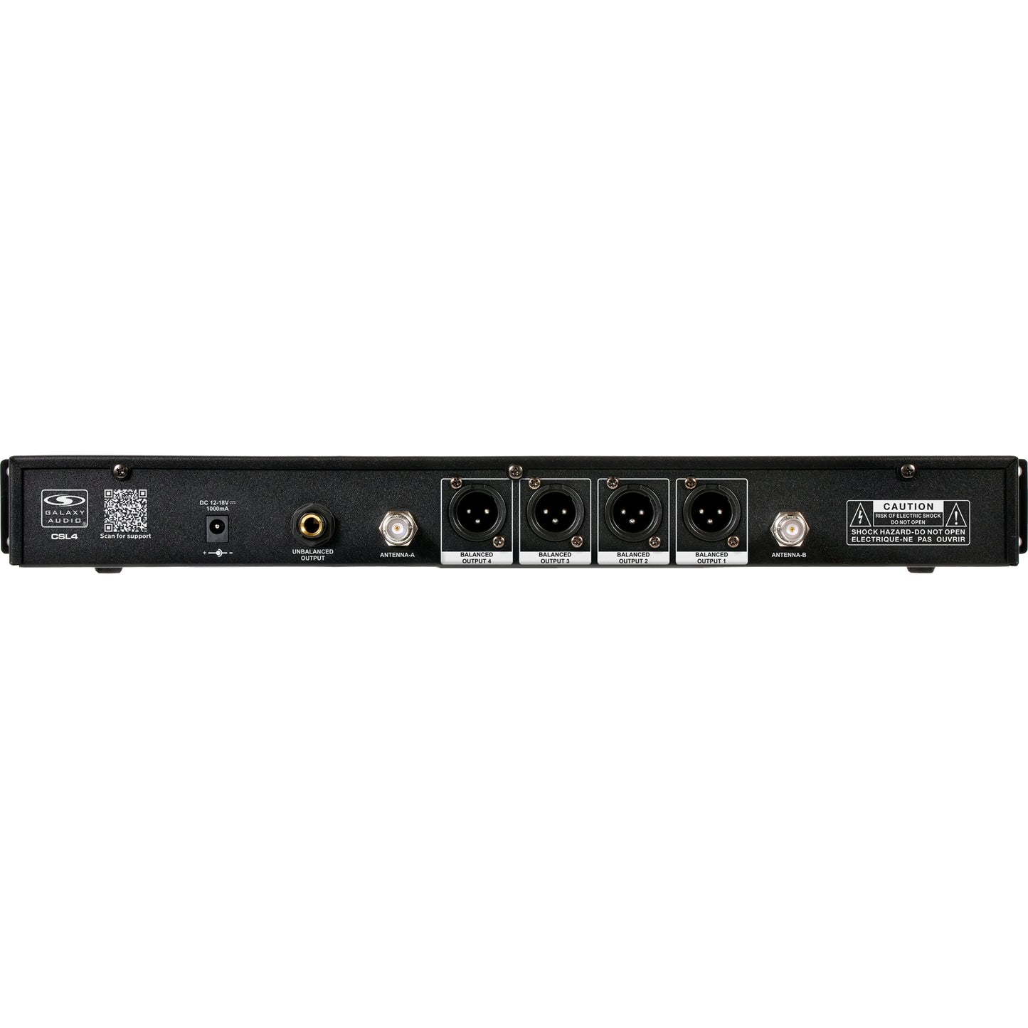 Galaxy Audio CSL4 4-Channel Rackmount Digital UHF Diversity Wireless System | (1) Receiver With Rackmount Kit