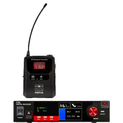 Galaxy Audio CSL Digital UHF Wireless System Single Channel True-Diversity | (1) Bodypack Transmitter (No Mic)
