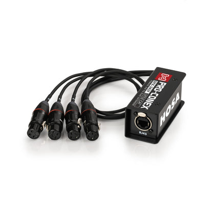 Hosa Pro-Conex Little Cat RJ45 to XLR Extender Passive 4-Channel Analog Snake | Female XLR