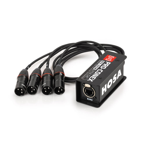 Hosa Pro-Conex Little Cat RJ45 to XLR Extender Passive 4-Channel Analog Snake | Male XLR