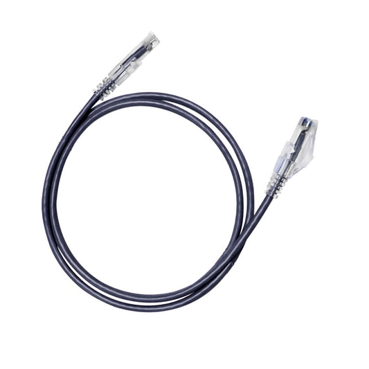 Hosa Cat 6 Slim Cable 10-Pack RJ45 For AV Racks | 1 ft | Black
