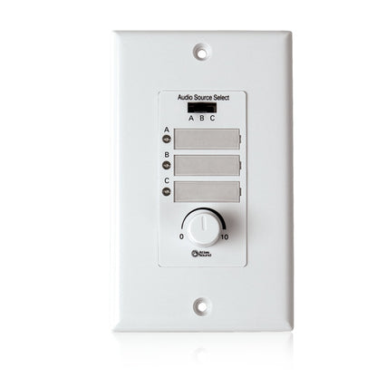 AtlasIED WPD-MIX42RT Decor Wall Plate Input Selector With Volume Control