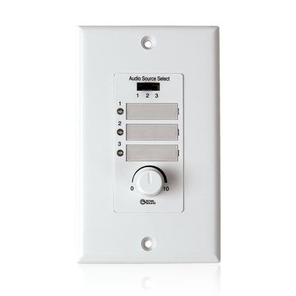 AtlasIED WPD-RISRL Decor Wall Plate Remote Input Select Switch With Volume
