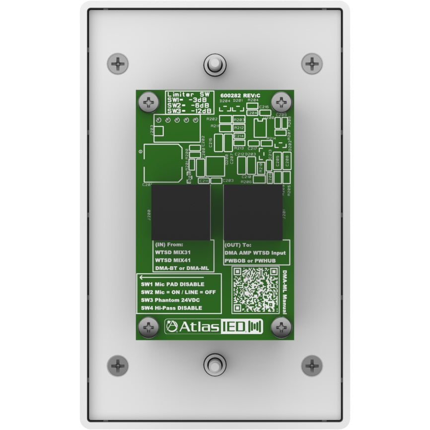 AtlasIED DMA-ML Mic/Line Preamp Wall Plate For DMA Amplifiers