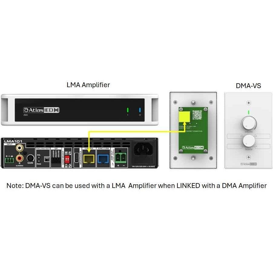 AtlasIED DMA-VS Volume and Source Selection Wall Plate for DMA/LMA
